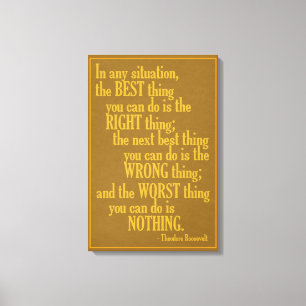 Motivatie "Doe iets" Het canvas van de Citaat druk Afdruk