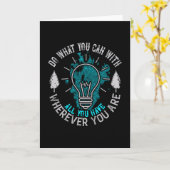 Motivatie - doe wat u kunt kaart (Gele Bloem)