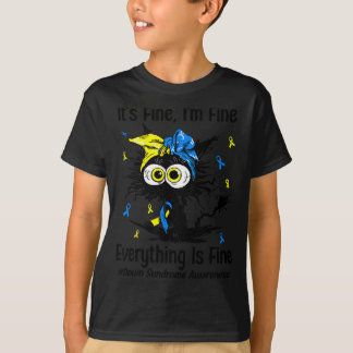 Motivatie downsyndroom bewustzijn kat t21 t-shirt
