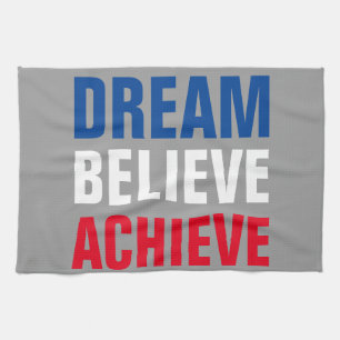 Motivatie dromen geloven bereiken Inspirerend Theedoek
