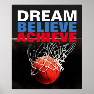 Motivatie droom: Basketball bereiken Poster