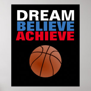 Motivatie droom: Basketball bereiken Poster