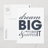 Motivatie droomwerksucces briefkaart (Voorkant / Achterkant)