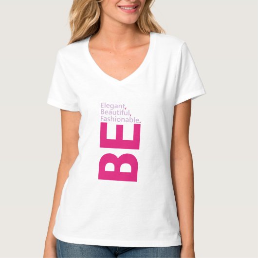 Motivatie e-mails met elegante tekst t-shirt (Voorkant)