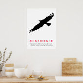 Motivatie Eagle Silhouet Vertrouwen Quote Poster (Keuken)