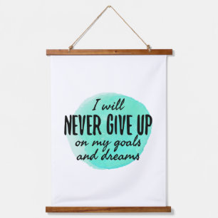 motivatie en bemoedigende koersen hangend wandkleed