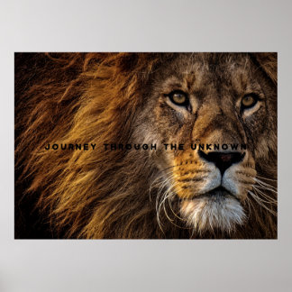 Motivatie en Inspirerend Kunst van Lion Faux C Poster