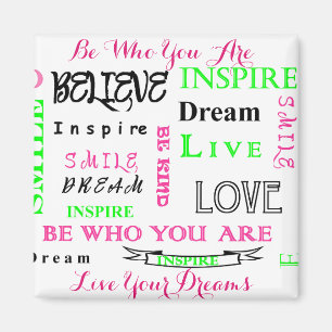 Motivatie en Inspirerend woorden Magnet Magneet