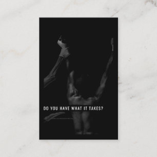 Motivatie en inspirerende trainerskaart zwart visitekaartje