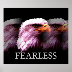 Motivatie Fearless Amerikaanse Bald Eagle Poster