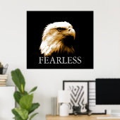 Motivatie Fearless Amerikaanse Bald Eagle Poster (Thuiskantoor)