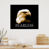 Motivatie Fearless Amerikaanse Bald Eagle Poster (Keuken)