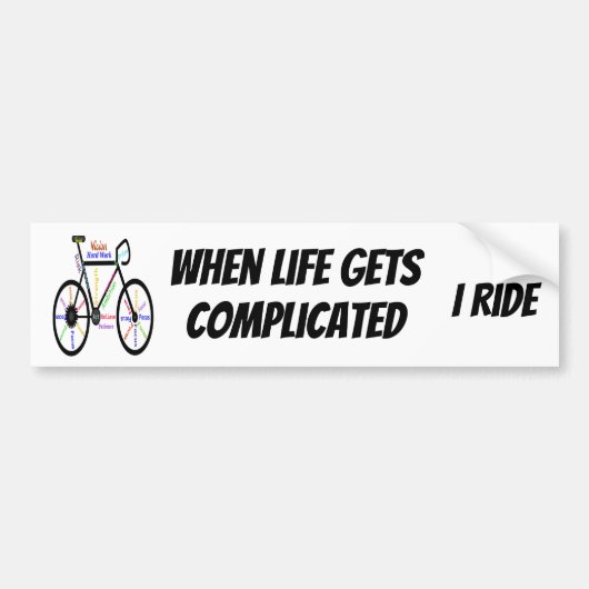 Motivatie fiets, fiets, fietsaanbieding bumpersticker (Voorkant)