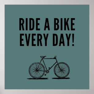 Motivatie fietsen poster