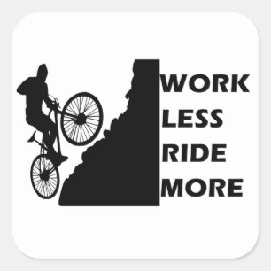 Motivatie fietsen vierkante sticker
