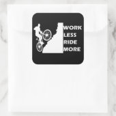 Motivatie fietsen vierkante sticker (Tas)