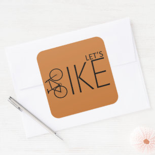 Motivatie fietsoffertes vierkante sticker