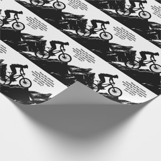 Motivatie Fietssport om u te inspireren Custom Cadeaupapier (Hoek)
