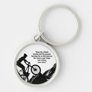 Motivatie Fietssport om u te inspireren Custom Sleutelhanger