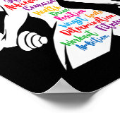 Motivatie fitness door vrouwelijke gym Motivation Poster (Hoek)