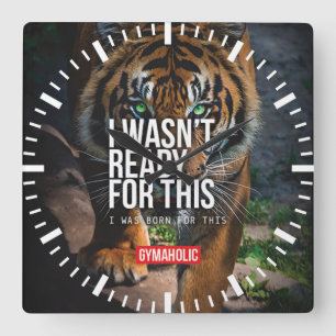 Motivatie fitness Gym Vierkante Klok