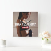 Motivatie fitness Gym Vierkante Klok (Huis)