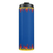 Motivatie Flames Goudgeel Script DEEP BLUE Thermosbeker (Voorkant)