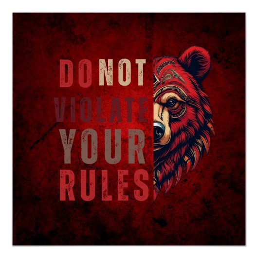 motivatie | Forex mindset | Bear Perfect Poster (Voorkant)