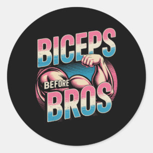 Motivatie Funny Gym Humor Biceps Gains Biceps B Ronde Sticker