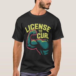 Motivatie Funny Gym Humor Biceps krijgt licentie T-shirt