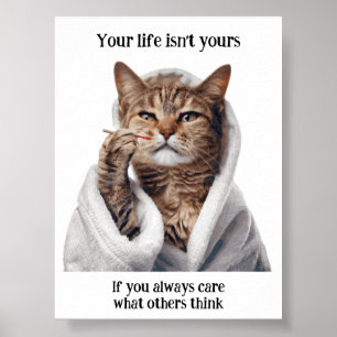 Motivatie Funny Inspirerend Cat Poster