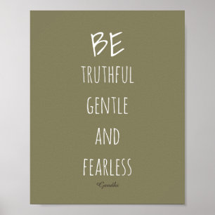 motivatie Gandhi citaat poster is waarheidsgetrouw