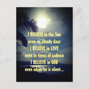 Motivatie gedicht Prayer Cloudy Days Briefkaart