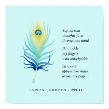 Motivatie gedicht voor schrijvers Peacock Quill Pe