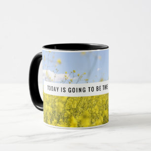 Motivatie Gele Bloemen Mok