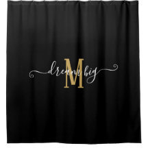 Motivatie Gezegde Dream Big Monogram Black Gold