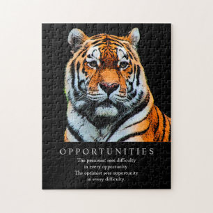 Motivatie Gezegde van Kansen Quote Tiger Legpuzzel