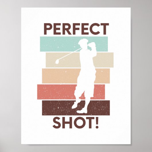 Motivatie golf gezegden golf poster (Voorkant)