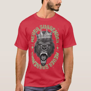 Motivatie GorillaSuccess Gym Fitn nooit overgeven T-shirt