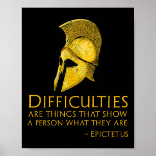 Motivatie Griekse filosofie - Epictetus Quote - Poster