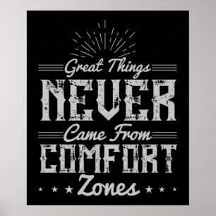 Motivatie Grote Dingen in Comfort Zone Poster