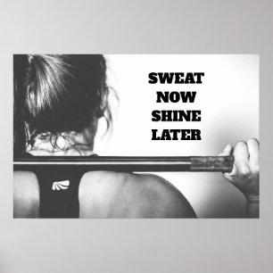 Motivatie Gym Workout Sweat Shine Poster