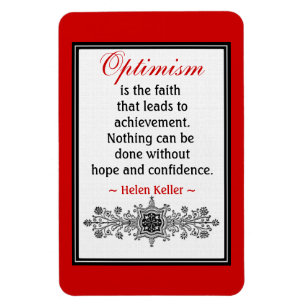 Motivatie Helen Keller Quote Magnet :Optimisme Magneet