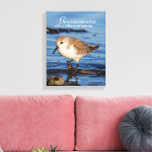 Motivatie "Het leven is een reis" Sanderling Canvas Afdruk (Insitu (Woonkamer))