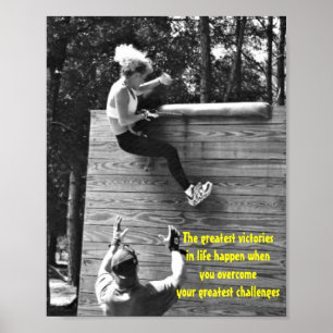 MOTIVATIE hinderpalen overwinnen poster