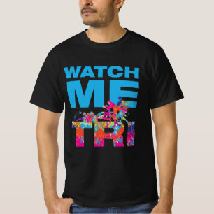 Motivatie horloge ik kleur triatlon sport liefde t-shirt