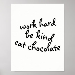 motivatie humor typografie zwart-wit poster