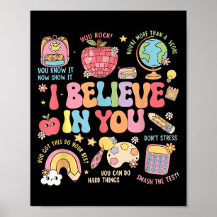 Motivatie Ik geloof in je studenten Leraar Tes Poster