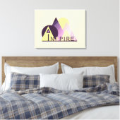 Motivatie "INSPIRE" 24 "x18" omwikkeld canvas Afdruk (Insitu (Slaapkamer))