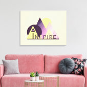 Motivatie "INSPIRE" 24 "x18" omwikkeld canvas Afdruk (Insitu (Woonkamer))
